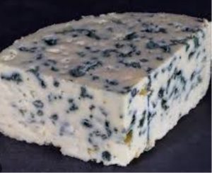 Roquefort cheese wedge