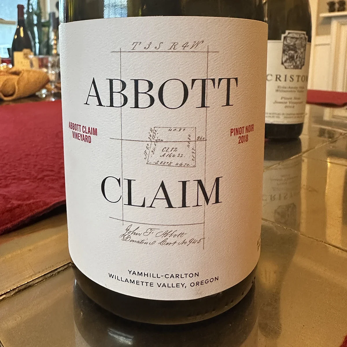 Abbott claim wine bottle