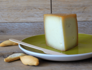 idiazabal dop cheese on a plate