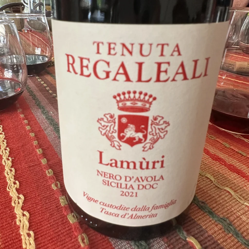 Tenuta Regaleali Lamuri bottle of wine