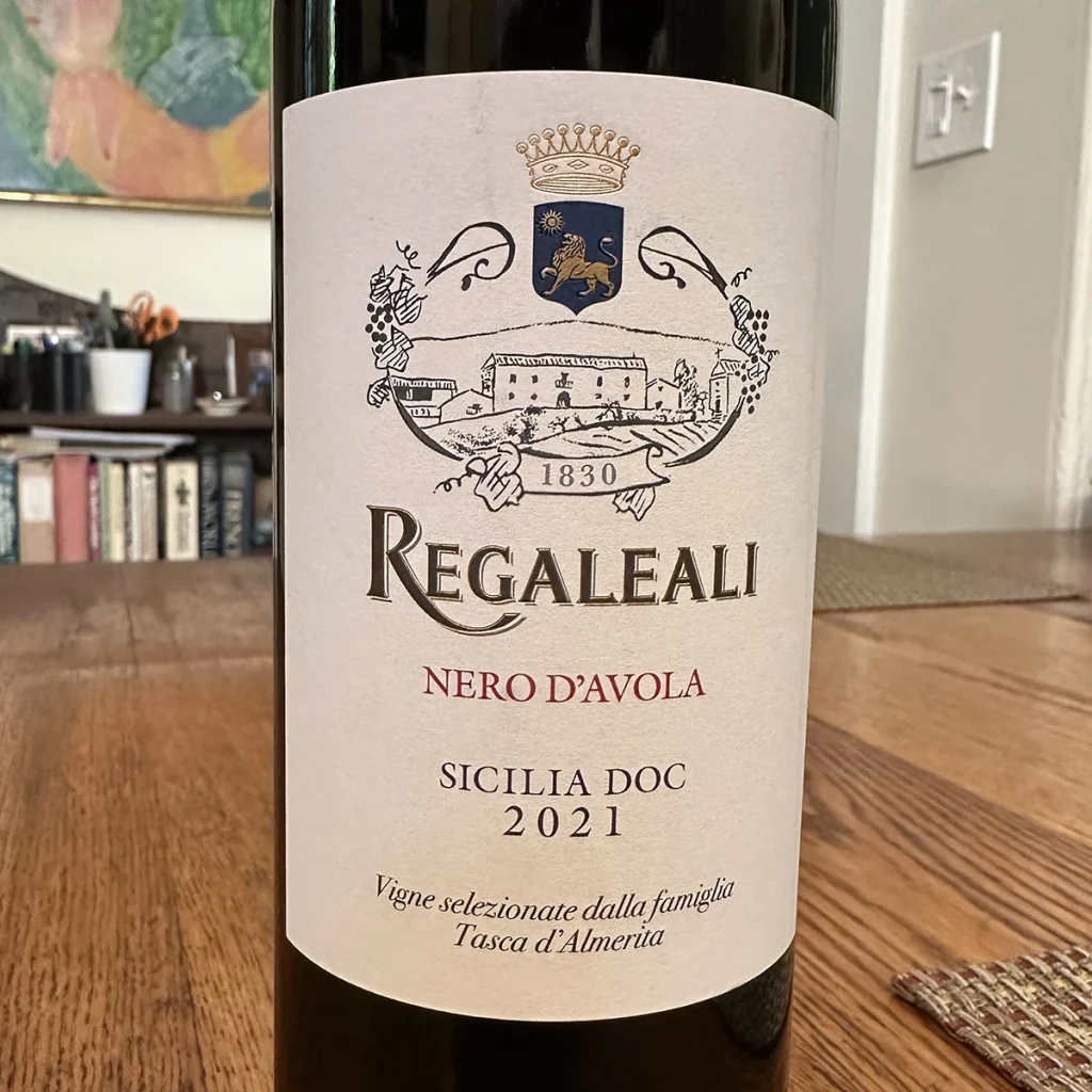 Regaleali wine bottle