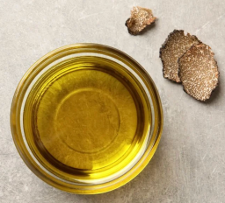 vinaigrette made of equal parts white truffle oil, olive oil and freshly squeezed lemon juice.