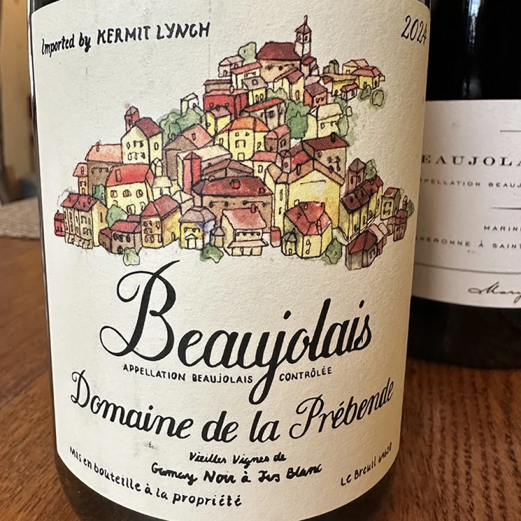 A bottle of Beaujolais Domaine De la Prebende