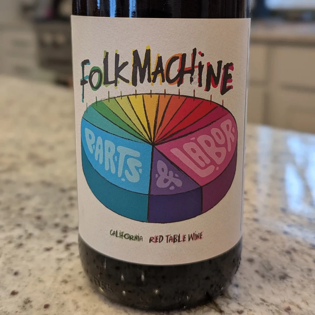 Folk Machine California Red wine bottle
