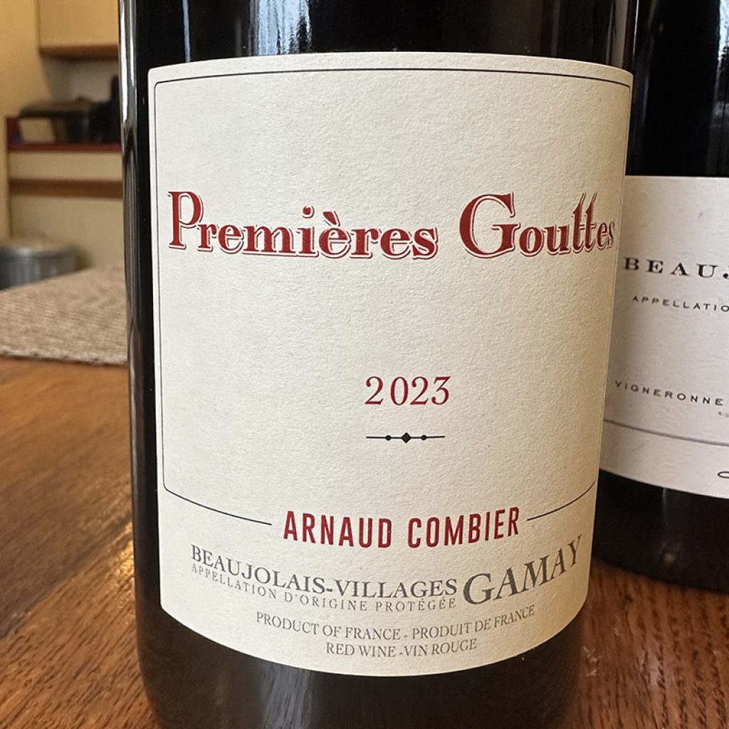 A bottle of Premieres Gouttes Wine