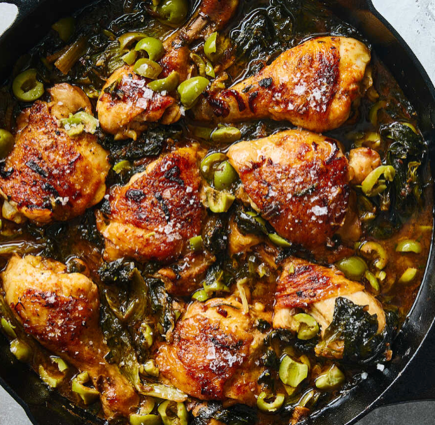 Roasted Chicken Thighs with Green Coriander