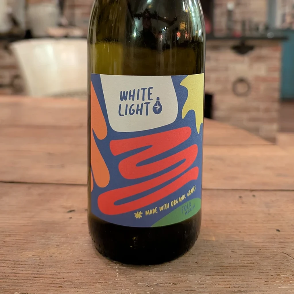 White Light California white wine bottle