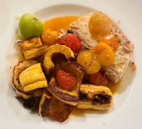 Striped Bass with Roasted Delicata Squash