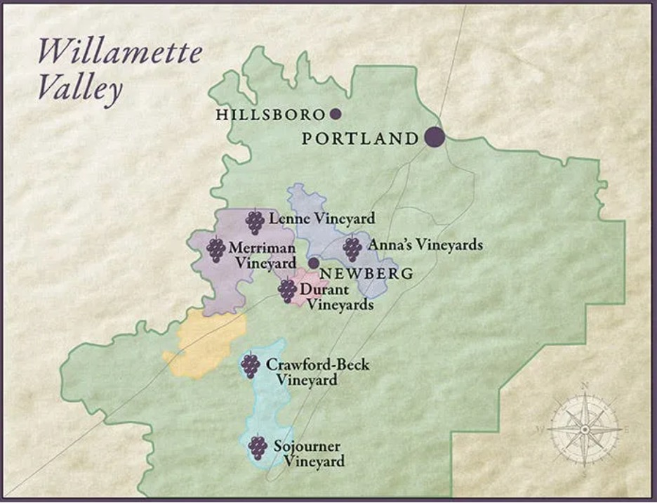 Williamette Valley Map