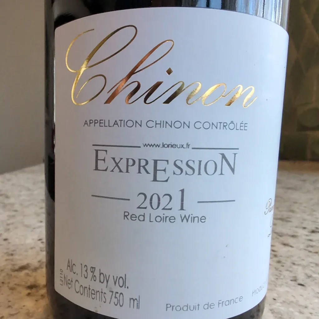 Bottle of Chinon Expression Red Loire wine