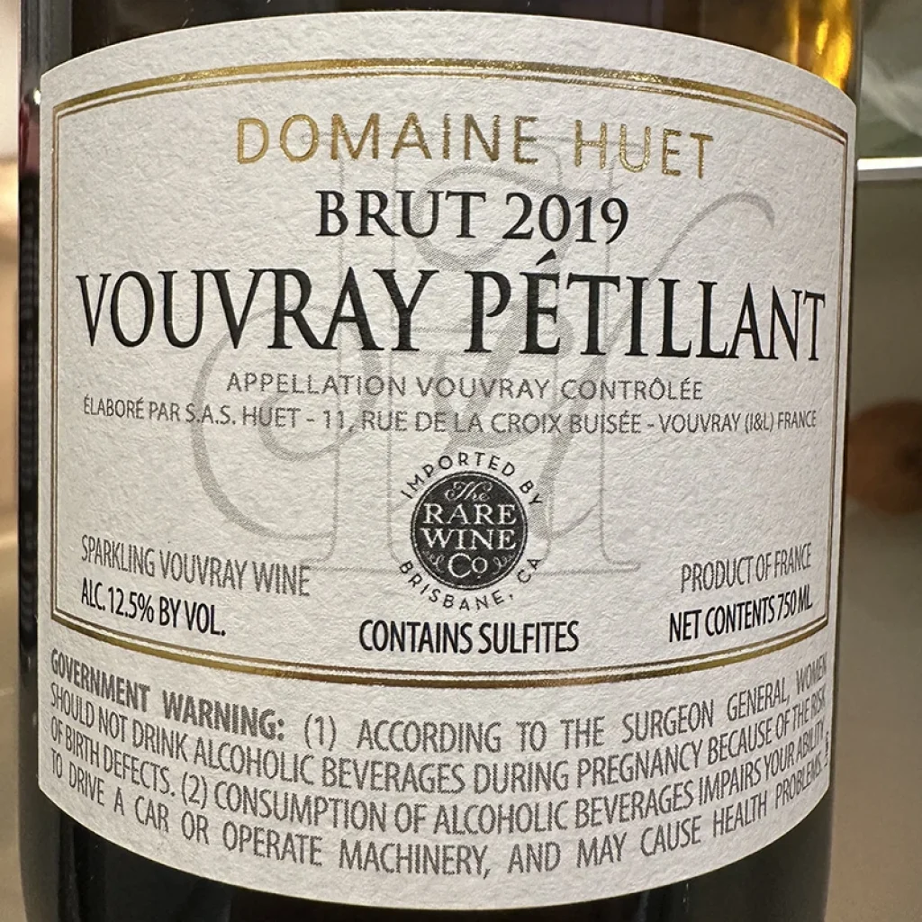 Domaine Huet Brut Vouvray Petillant wine