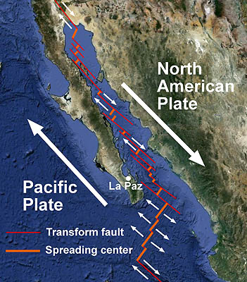 Map showing geologic plates