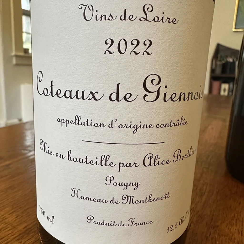 Bottle of vins de Loire 2022 Coteaux de Giennois Mis en bouteille par Alice
